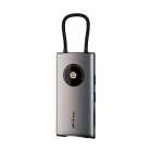 HUB USB-C FTX CT-HUBL3-AG 8EN1 4K/30HZ/5GBPS GRAY