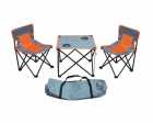 CADEIRA DE CAMPING LEVEL LVS-207 C/MESA PLEGABLE GRAY/BLK/ORANGE