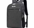 MOCHILA KOLKE KVM-338 C/ CADEADO CINZA ESCURO/PRETA