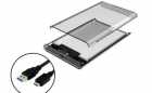 GAVETA P/ HD 2.5 SATE AX-250 USB 3.0 TYPE-C TRANSP