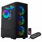 GABINETE SATE K887 GAMER 6FAN PRETO RGB C/CONTROLA