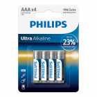 PILHA AAA PHILIPS ULTRA ALKALINE LR03E4B/97 4 UND